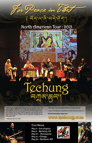 Poster of Techung Tibet Freedom Concert