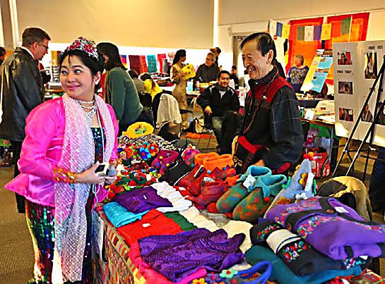 Dorje Lama and Burmese dancer